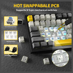 ATTACK SHARK X820 Ultra Mechanical Keyboard Tri-Mode 75% ANSI Hot-Swappable RGB Mac and Win Star Black