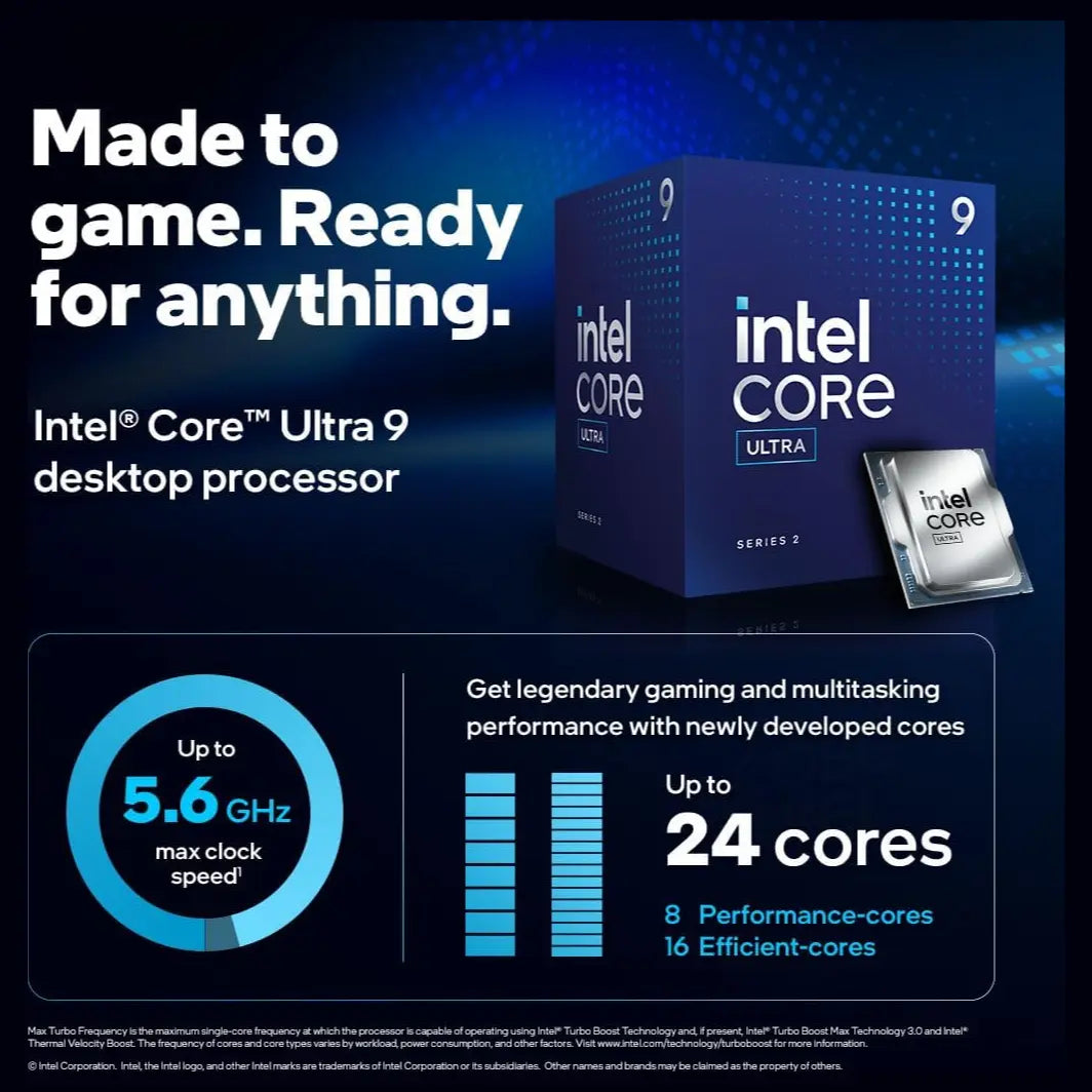 Intel Core Ultra 9 Desktop Processor 285, 24 Cores 24 Threads, Up To 5.6GHz, 40MB Cache