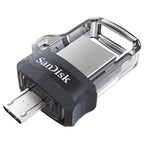 SanDisk Ultra Dual Drive M3.0 128GB Flash Drive, USB 3.0 Micro-USB, Up To 130MB/s Black-Gray SDDD3-128G-G46