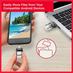 SanDisk Ultra Dual Drive M3.0 128GB Flash Drive, USB 3.0 Micro-USB, Up To 130MB/s Black-Gray SDDD3-128G-G46