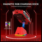 Attack Shark X11 Lightweight Wireless Gaming Mouse With RGB Charging Dock Tri-Mode 2.4G USB-C Wired BT, 22K DPI, PAW3311 Optical Sensor, 5 Programmable Buttons, Red
