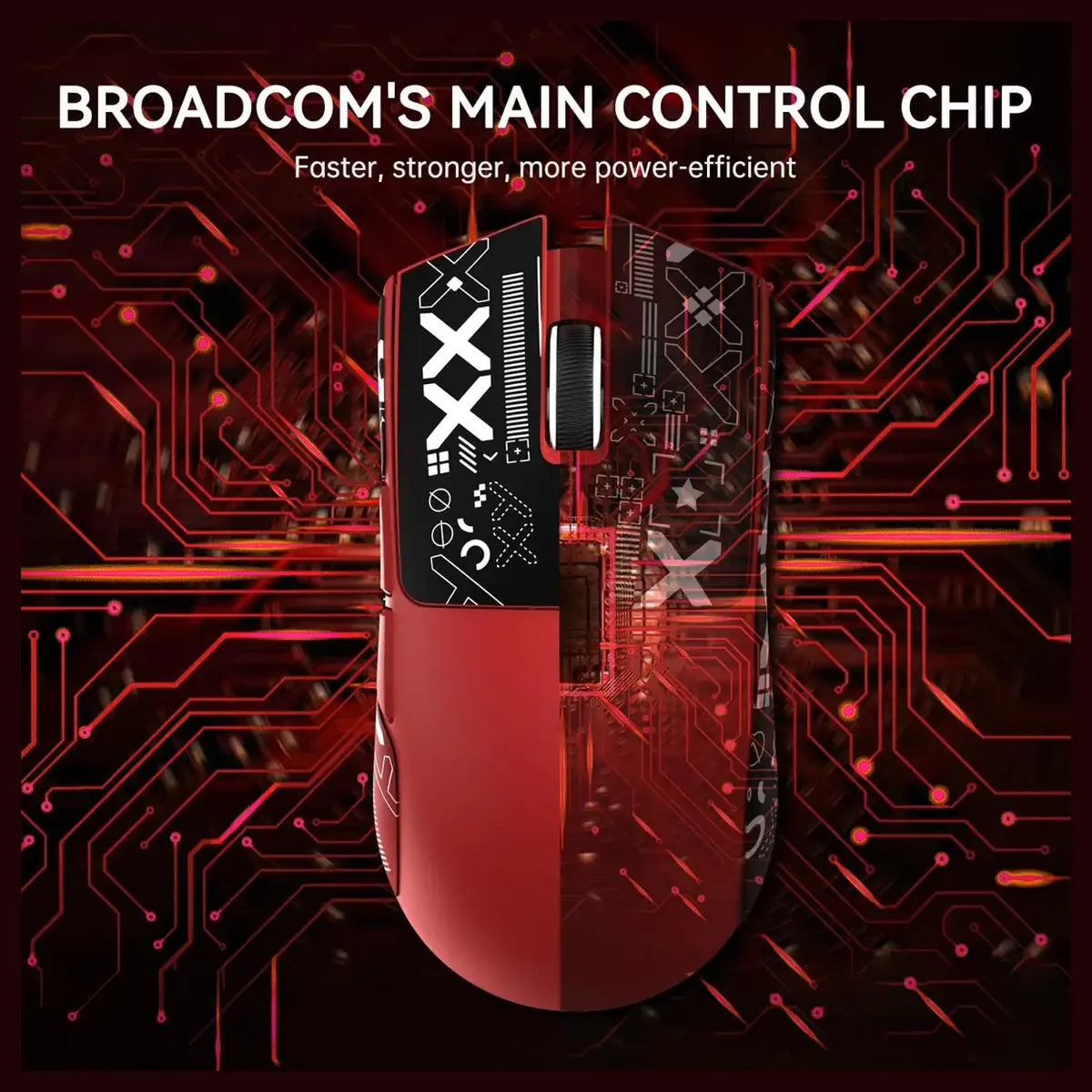 Attack Shark X11 Lightweight Wireless Gaming Mouse With RGB Charging Dock Tri-Mode 2.4G USB-C Wired BT, 22K DPI, PAW3311 Optical Sensor, 5 Programmable Buttons, Red