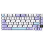 Attack Shark X820 Ultra Wireless Mechanical Keyboard, 75% Hot Swappable, BT 2.4G Wired, RGB, PBT Keycaps, Starlight White