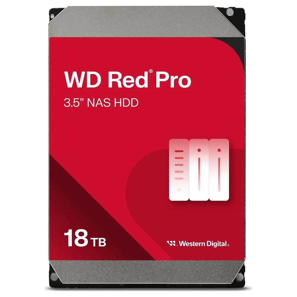 WD Red Pro NAS Hard Drive 18TB 3.5-Inch SATA 7200 RPM CMR 512MB Cache Up To 272MB/s WD181KFGX