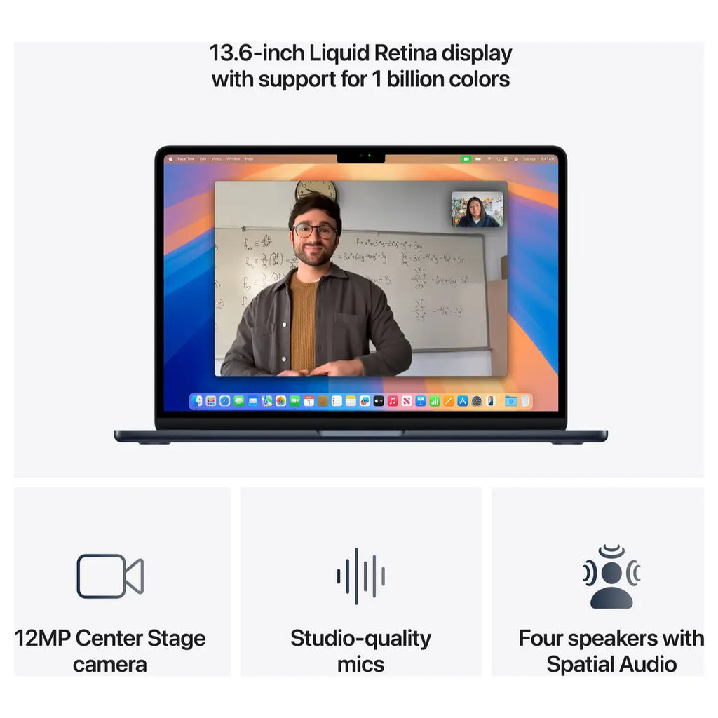 Apple MacBook Air M4, 16GB RAM 256GB SSD 13.6' Liquid Retina Display, MW123PA/A, Midnight (Official Warranty)