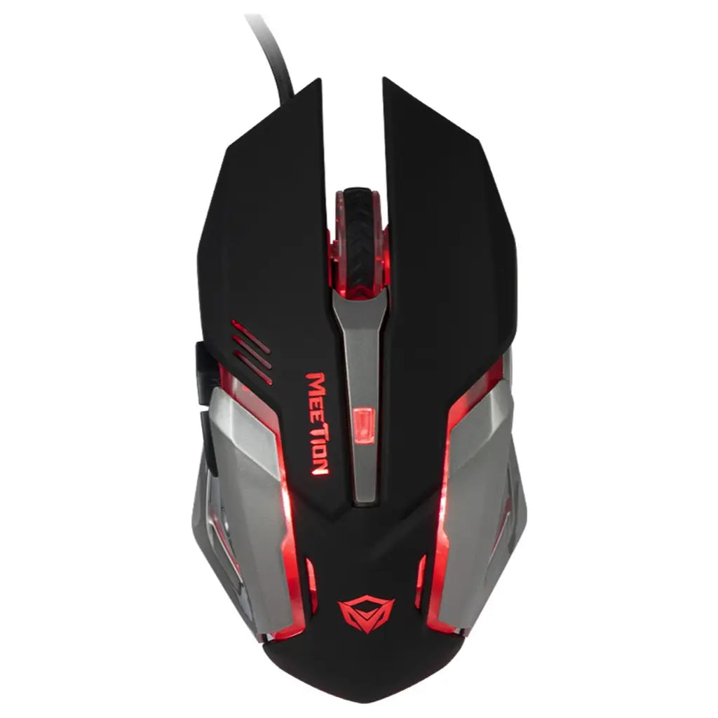 Meetion M915 Wired Gaming Mouse, 6D, Up To 6400 DPI, RGB Backlit, Black