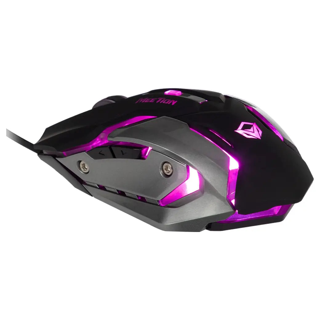 Meetion M915 Wired Gaming Mouse, 6D, Up To 6400 DPI, RGB Backlit, Black