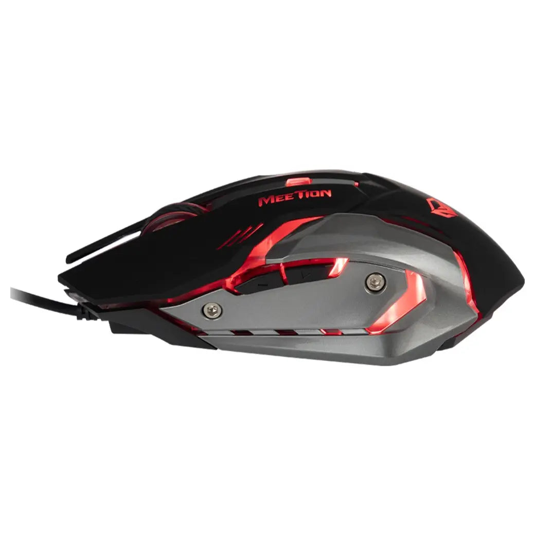 Meetion M915 Wired Gaming Mouse, 6D, Up To 6400 DPI, RGB Backlit, Black