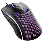 Meetion GM015 Honeycomb RGB Gaming Mouse, 6400 DPI, 7 Plus 1 Buttons, Black