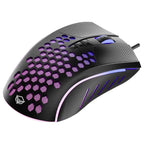 Meetion GM015 Honeycomb RGB Gaming Mouse, 6400 DPI, 7 Plus 1 Buttons, Black