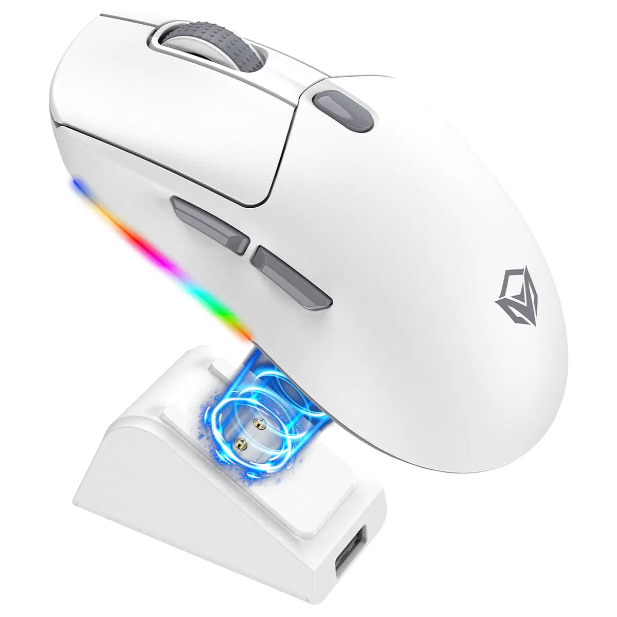 Meetion GW38 3-Mode Wireless Gaming Mouse, 8000 DPI, PAW3104 Sensor, 1000Hz, White