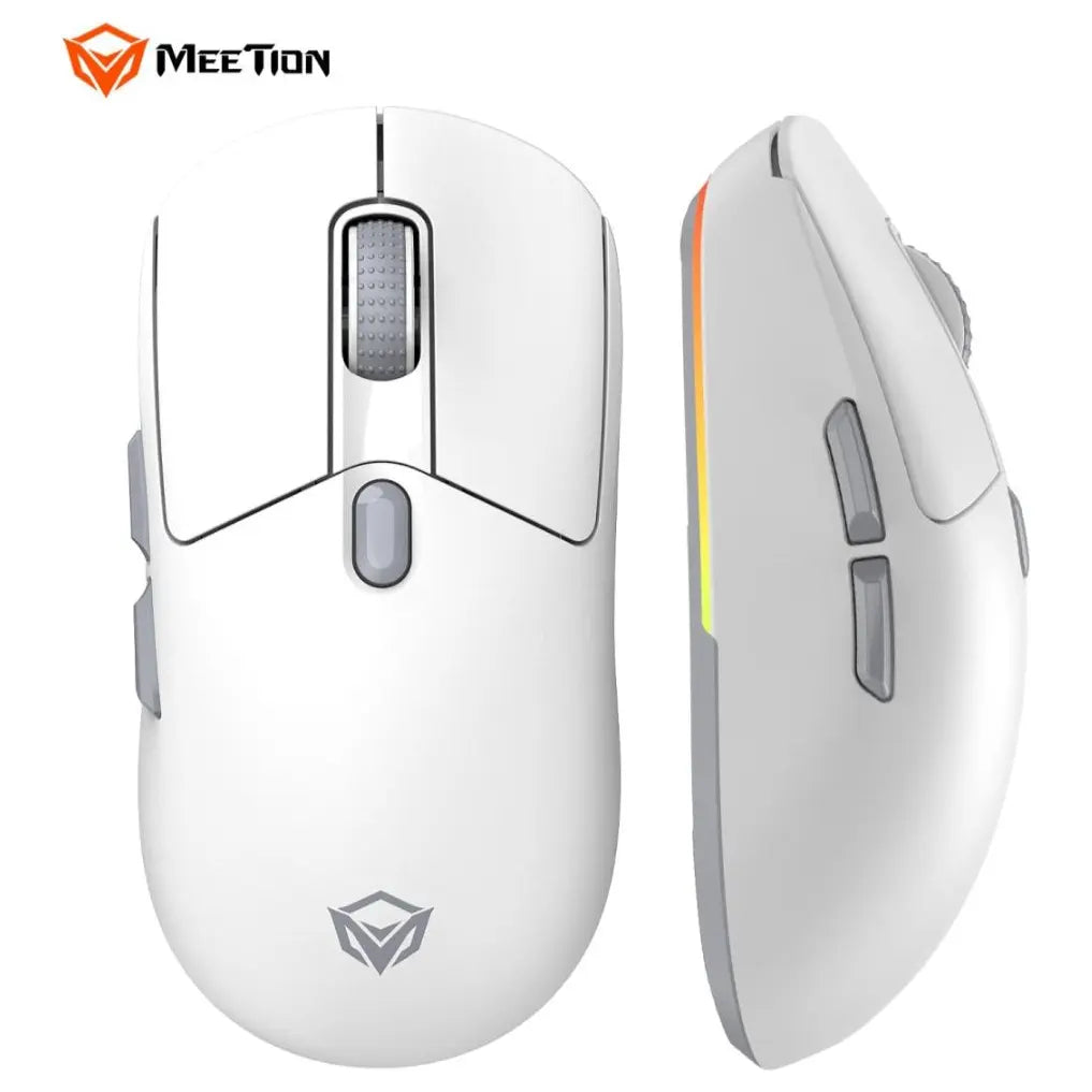 Meetion GW38 3-Mode Wireless Gaming Mouse, 8000 DPI, PAW3104 Sensor, 1000Hz, White