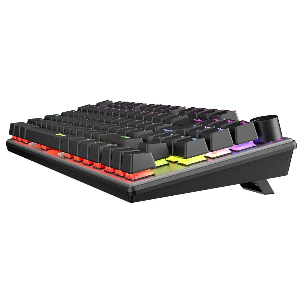 Meetion MK008 Pro Mechanical Gaming Keyboard, 87-Key TKL, RGB Backlight, Hot-Swappable Switches, Black