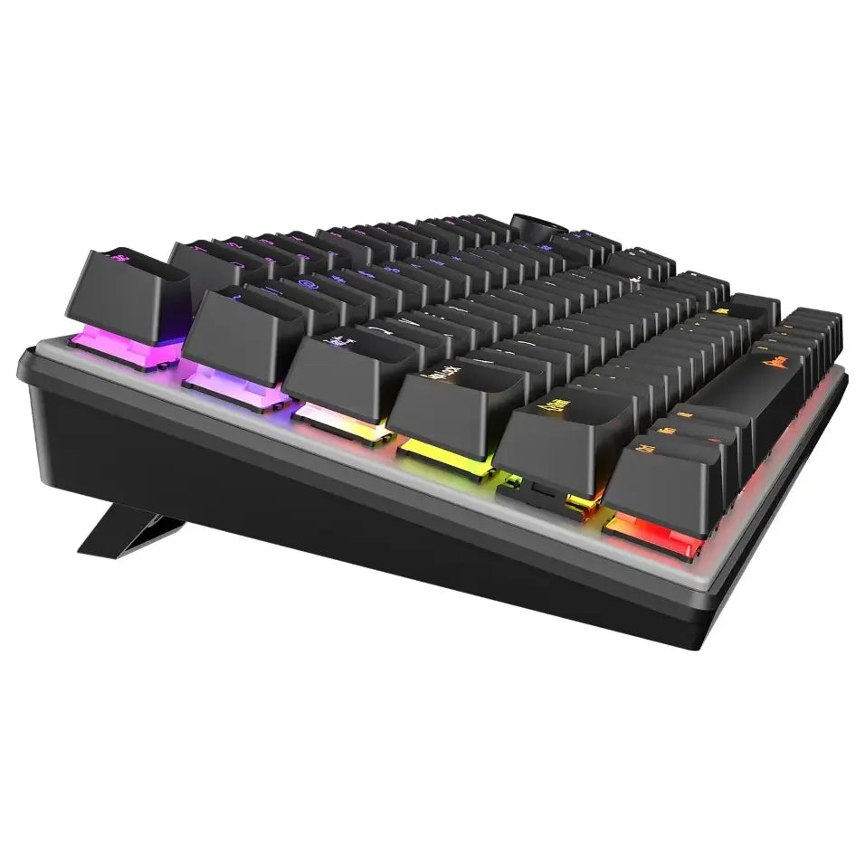 Meetion MK008 Pro Mechanical Gaming Keyboard, 87-Key TKL, RGB Backlight, Hot-Swappable Switches, Black