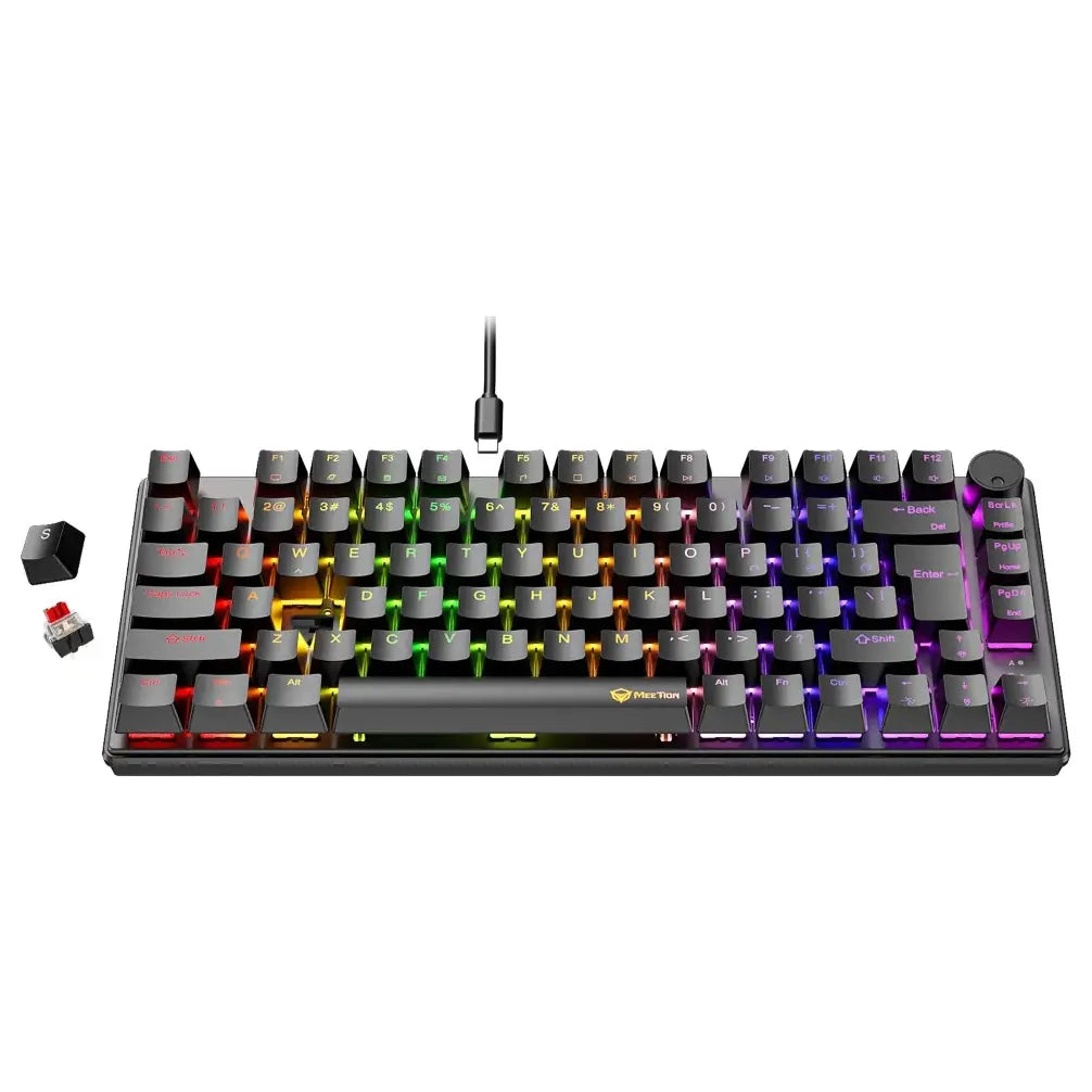 Meetion MK006 Pro 75% RGB Wired Mechanical Keyboard Black