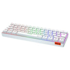 Meetion MK005 Wired 60% Mini Mechanical Keyboard, USB-C, RGB LED Backlight, OUTEMU Blue Switches, White