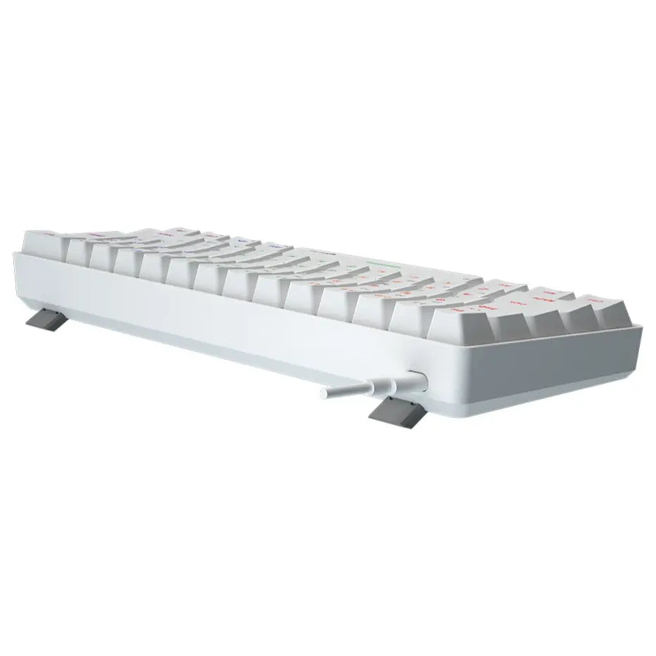Meetion MK005 Wired 60% Mini Mechanical Keyboard, USB-C, RGB LED Backlight, OUTEMU Blue Switches, White