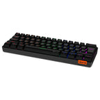 Meetion MK005 60% Mini Mechanical Keyboard, OUTEMU Blue Switches, RGB LED Backlight, USB-C Wired, Black