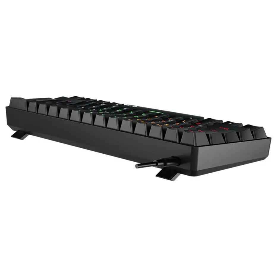 Meetion MK005 60% Mini Mechanical Keyboard, OUTEMU Blue Switches, RGB LED Backlight, USB-C Wired, Black