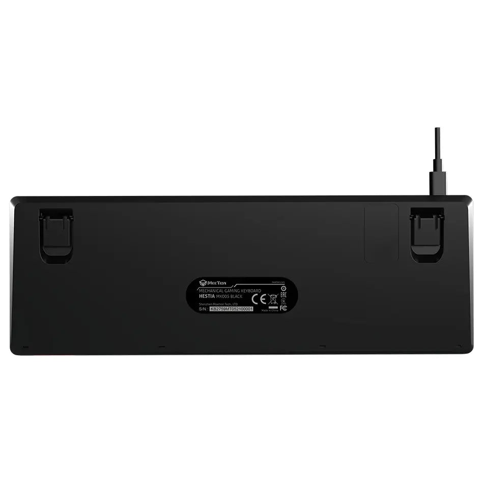 Meetion MK005 60% Mini Mechanical Keyboard, OUTEMU Blue Switches, RGB LED Backlight, USB-C Wired, Black