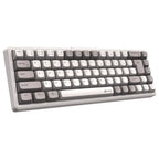 Meetion MK12 Mechanical Keyboard, Tri-Mode USB-C 2.4GHz Wireless Bluetooth 5.0, 68-Key, Hot-Swappable, RGB, White
