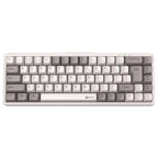 Meetion MK12 Mechanical Keyboard, Tri-Mode USB-C 2.4GHz Wireless Bluetooth 5.0, 68-Key, Hot-Swappable, RGB, White