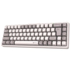 Meetion MK12 Mechanical Keyboard, Tri-Mode USB-C 2.4GHz Wireless Bluetooth 5.0, 68-Key, Hot-Swappable, RGB, White