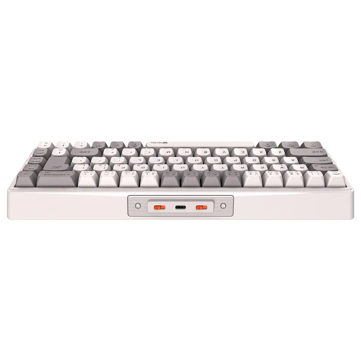 Meetion MK12 Mechanical Keyboard, Tri-Mode USB-C 2.4GHz Wireless Bluetooth 5.0, 68-Key, Hot-Swappable, RGB, White