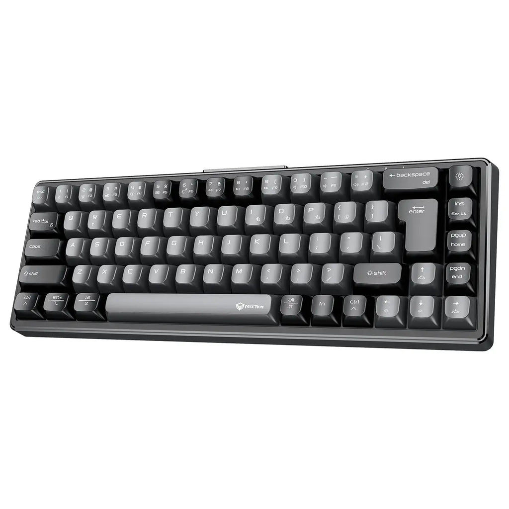 Meetion MK12 Mechanical Keyboard, 65% Layout, Tri-Mode Connection, Full Key Hot-Swap, Black