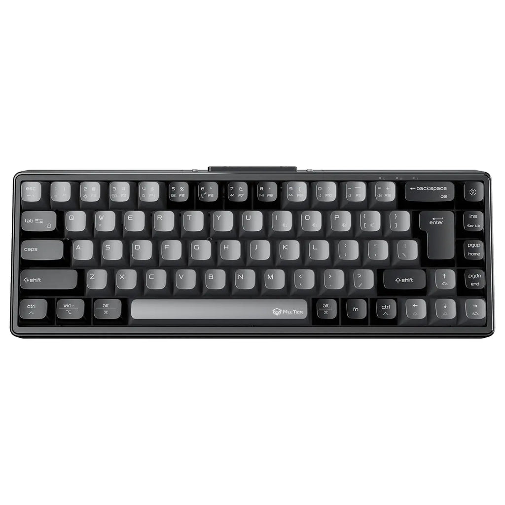 Meetion MK12 Mechanical Keyboard, 65% Layout, Tri-Mode Connection, Full Key Hot-Swap, Black