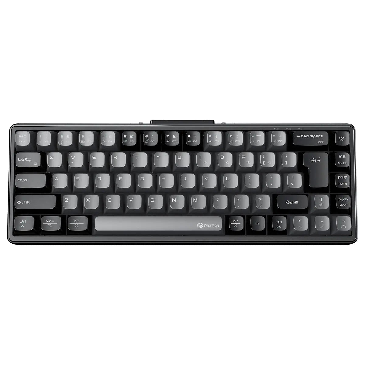 Meetion MK12 Mechanical Keyboard, 65% Layout, Tri-Mode Connection, Full Key Hot-Swap, Black