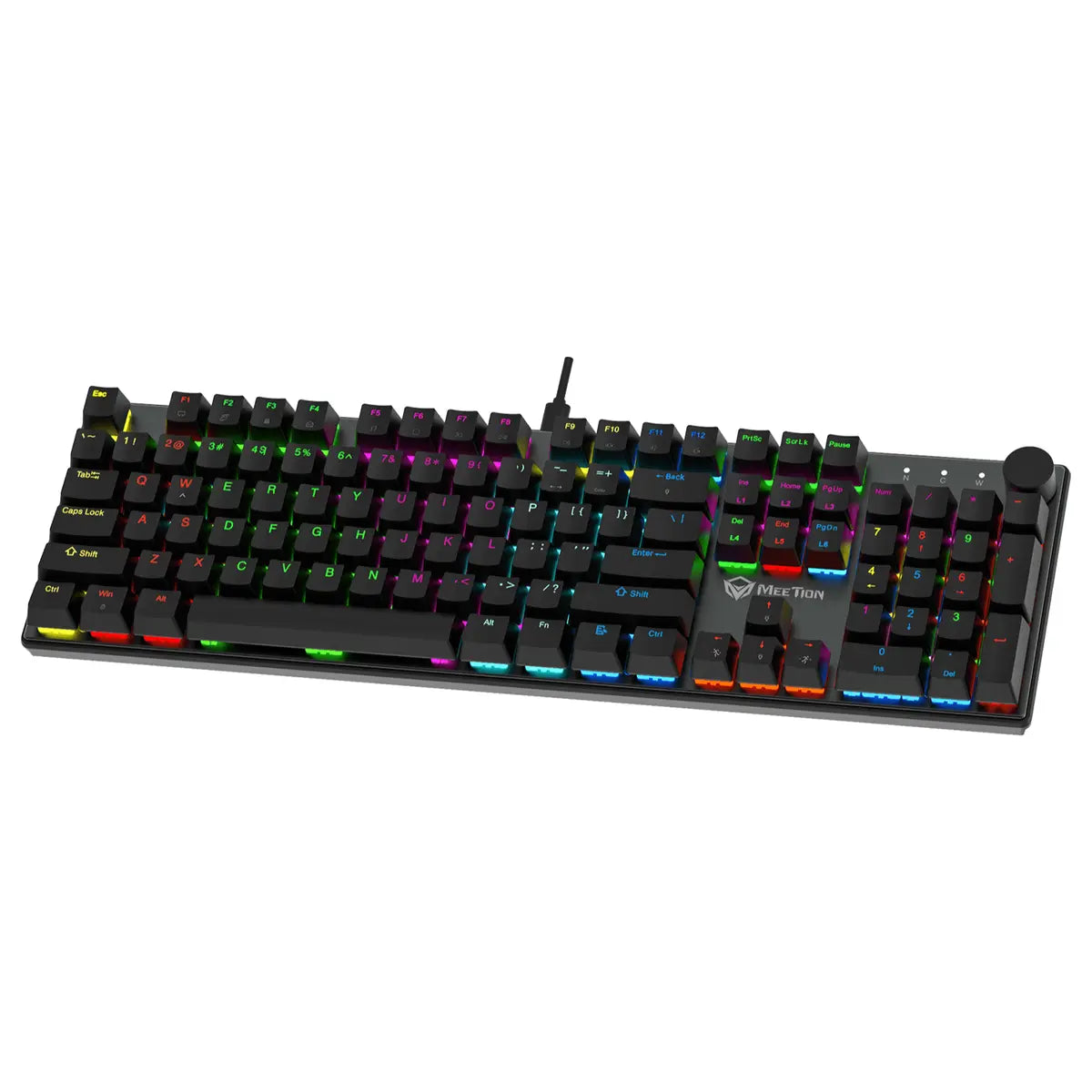 Meetion MK009 PRO Gaming Mechanical Keyboard, Black