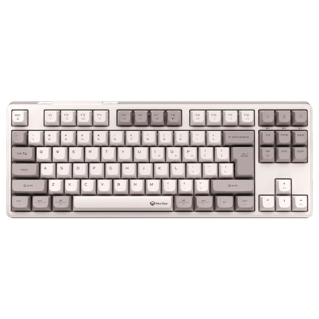 Meetion MK14 87-Key Triple-Mode Wireless RGB Mechanical Keyboard, White