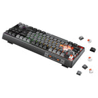 Meetion MK14 TKL Triple-Mode Wireless RGB Mechanical Keyboard, 87 Keys, Black