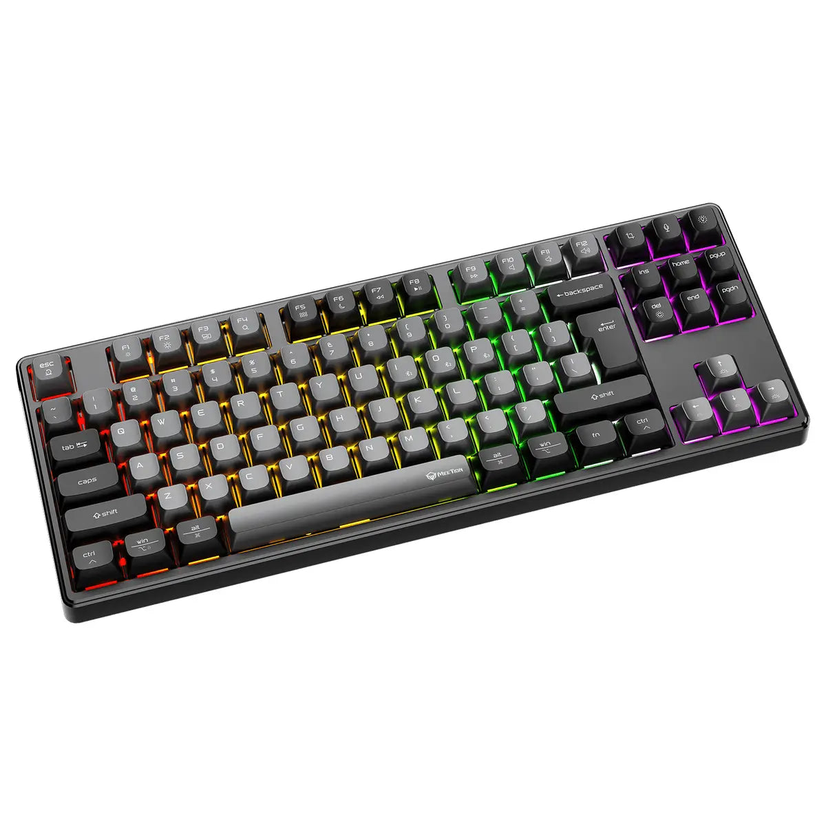 Meetion MK14 TKL Triple-Mode Wireless RGB Mechanical Keyboard, 87 Keys, Black