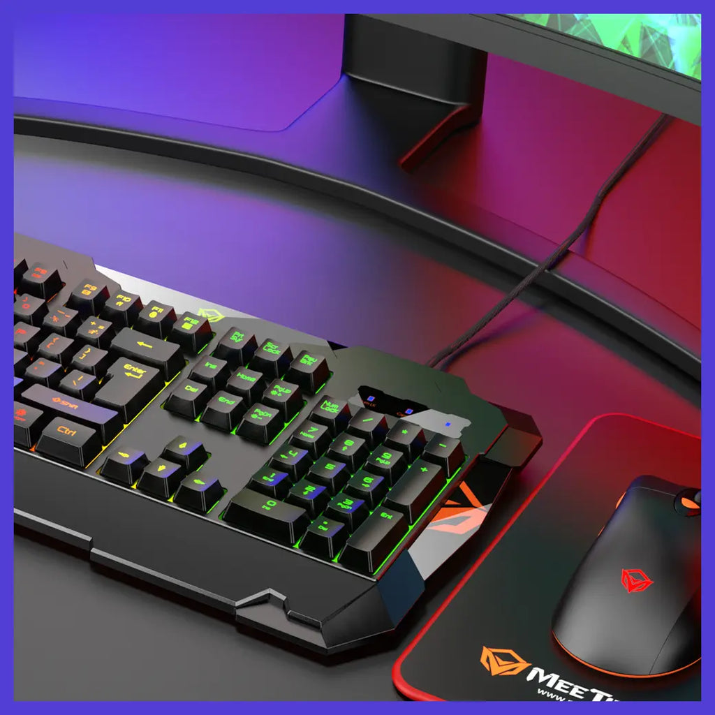 Meetion C505 Gaming Mouse Keyboard and Headset Combo with Mouse Pad, 4-in-1 PC Gaming Kit, 3200 DPI