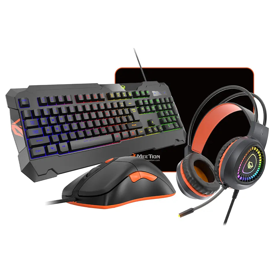 Meetion C505 Gaming Mouse Keyboard and Headset Combo with Mouse Pad, 4-in-1 PC Gaming Kit, 3200 DPI