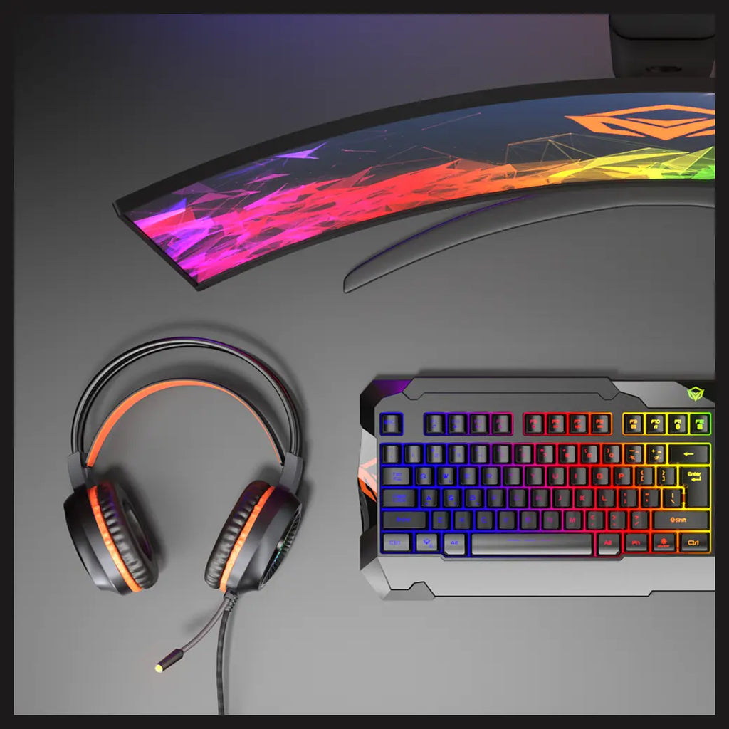 Meetion C505 Gaming Mouse Keyboard and Headset Combo with Mouse Pad, 4-in-1 PC Gaming Kit, 3200 DPI