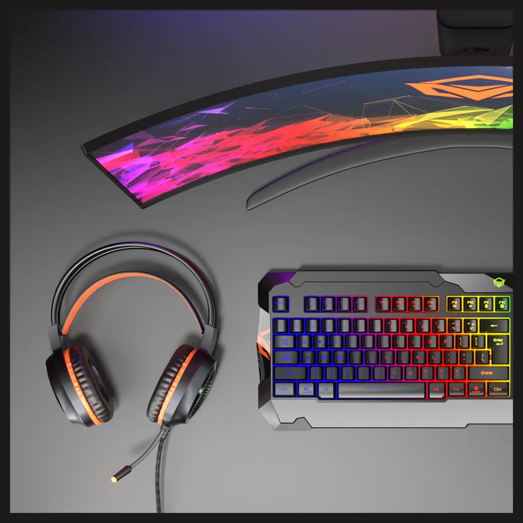 Meetion C505 Gaming Mouse Keyboard and Headset Combo with Mouse Pad, 4-in-1 PC Gaming Kit, 3200 DPI