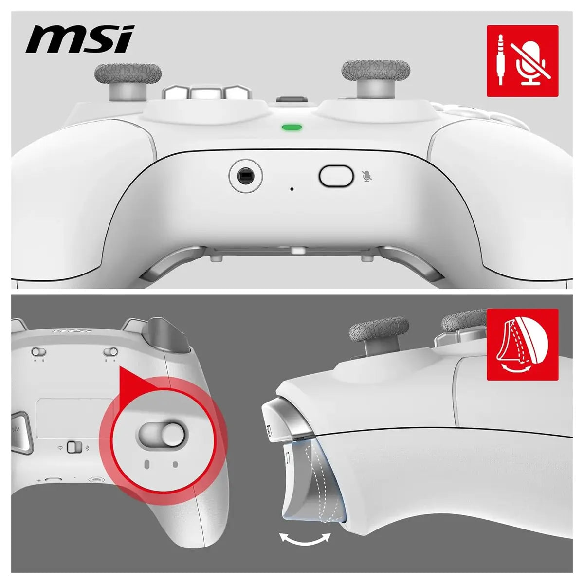 MSI Force GC300 Wireless Gamepad Controller White