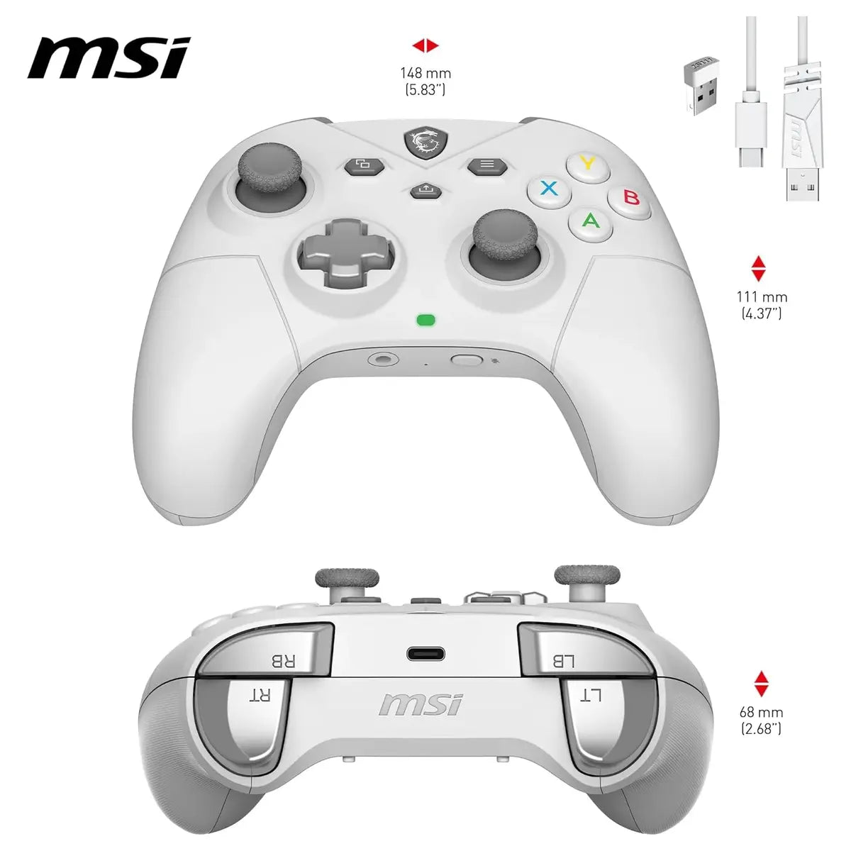 MSI Force GC300 Wireless Gamepad Controller White