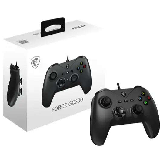MSI Force GC200 Wired Gaming Gamepad Controller, Black