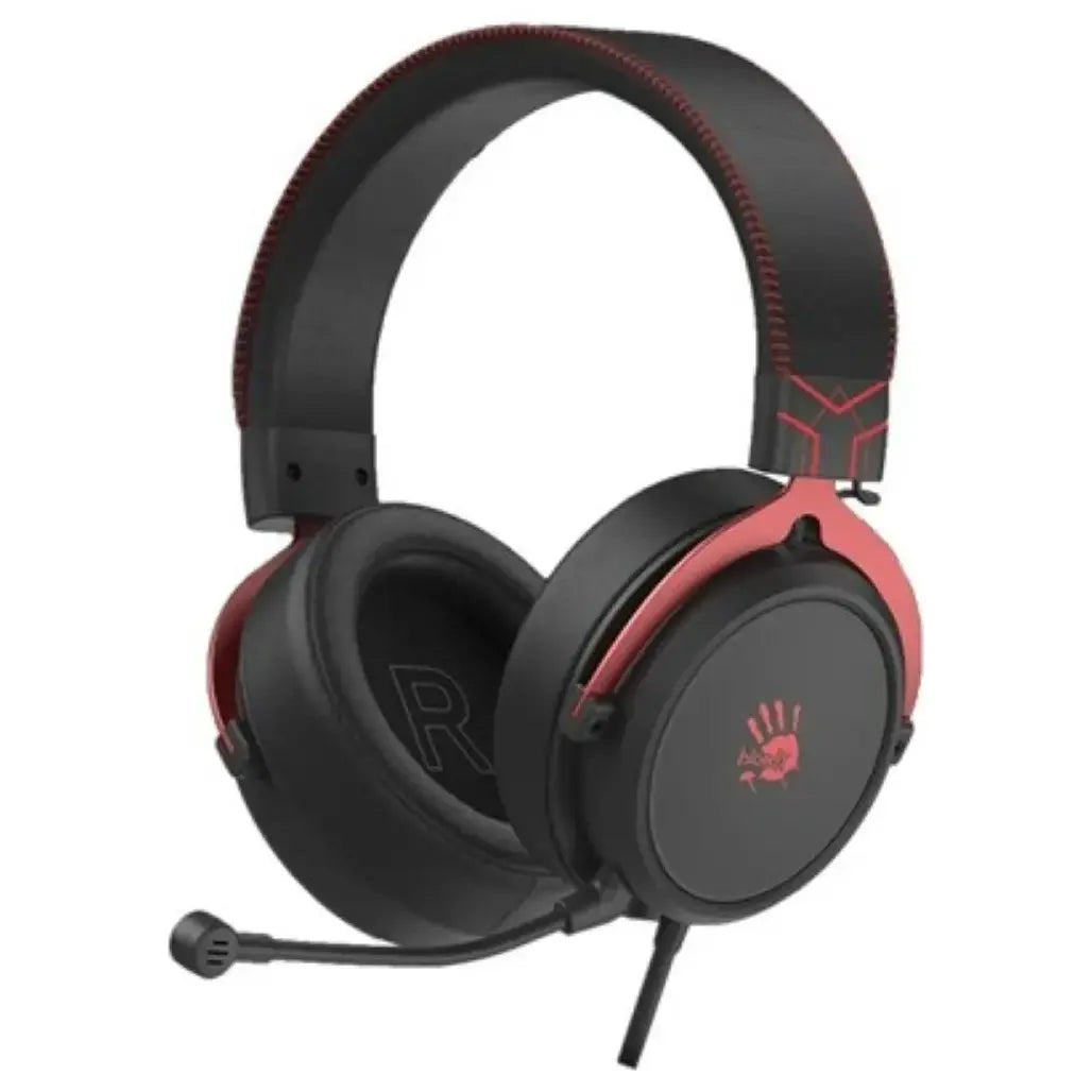 Bloody M590i RGB Gaming Headset, Virtual 7.1, 3.5mm And USB, Sports Red