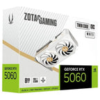 ZOTAC GAMING GeForce RTX 5060 Twin Edge OC White Edition Video Graphics Card, 8GB GDDR7, PCI Express 5.0 x8, ZT-B50600Q-10M, White