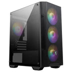 MSI MAG Forge M100A Micro-ATX Tower Gaming PC Case, USB 3.2, 4x120mm Auto-RGB Fans, Black