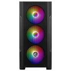 MSI MAG Forge M100A Micro-ATX Tower Gaming PC Case, USB 3.2, 4x120mm Auto-RGB Fans, Black