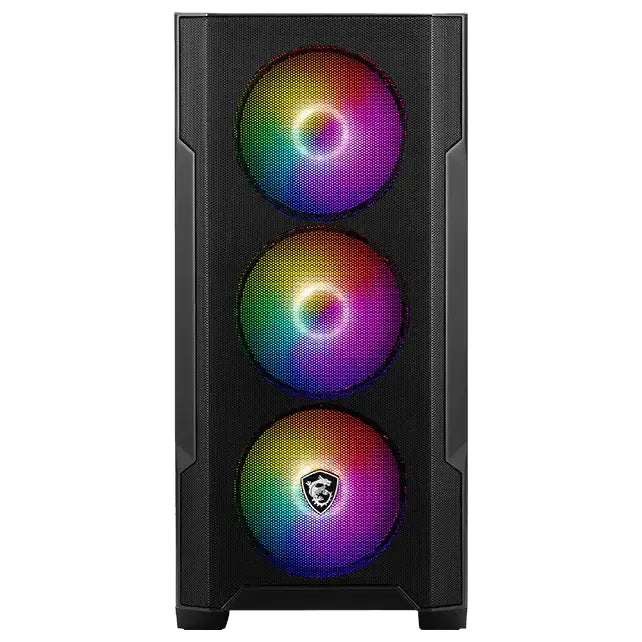 MSI MAG Forge M100A Micro-ATX Tower Gaming PC Case, USB 3.2, 4x120mm Auto-RGB Fans, Black