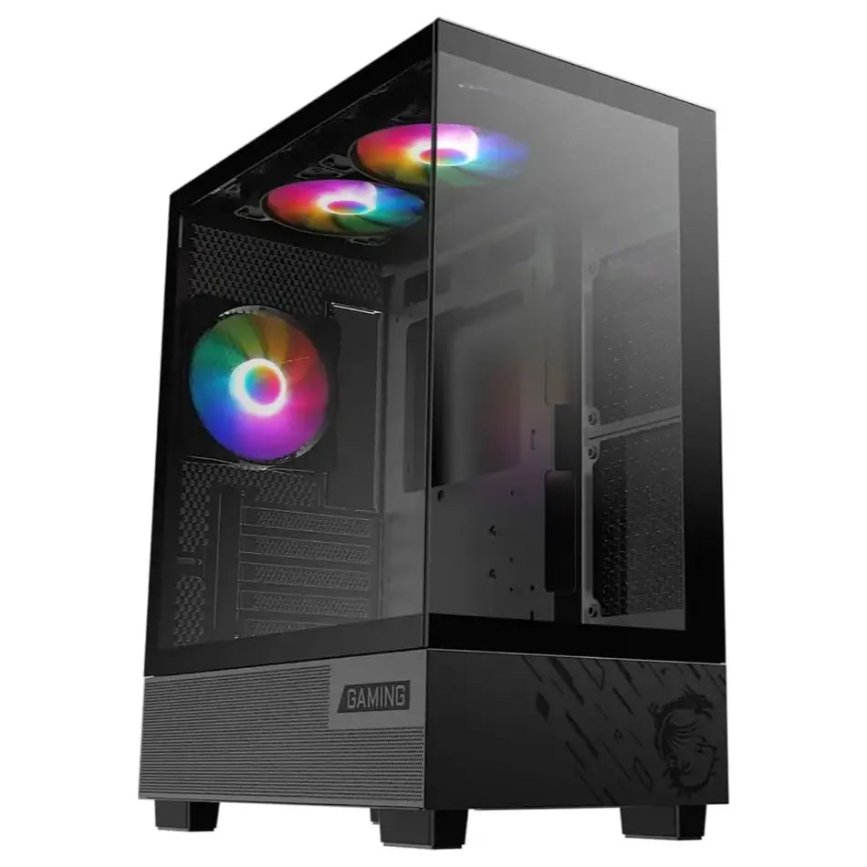 MSI PAG Pano M110A Mid-Tower Gaming PC Case, Micro-ATX Motherboard Support, 330mm GPU Support, Black
