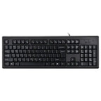 A4Tech KR-83 ComfortKey FN Keyboard, FN Hot Keys, Laser Inscribed Keys, Adjustable Height, Drain Holes Design, Large Enter Key, Black