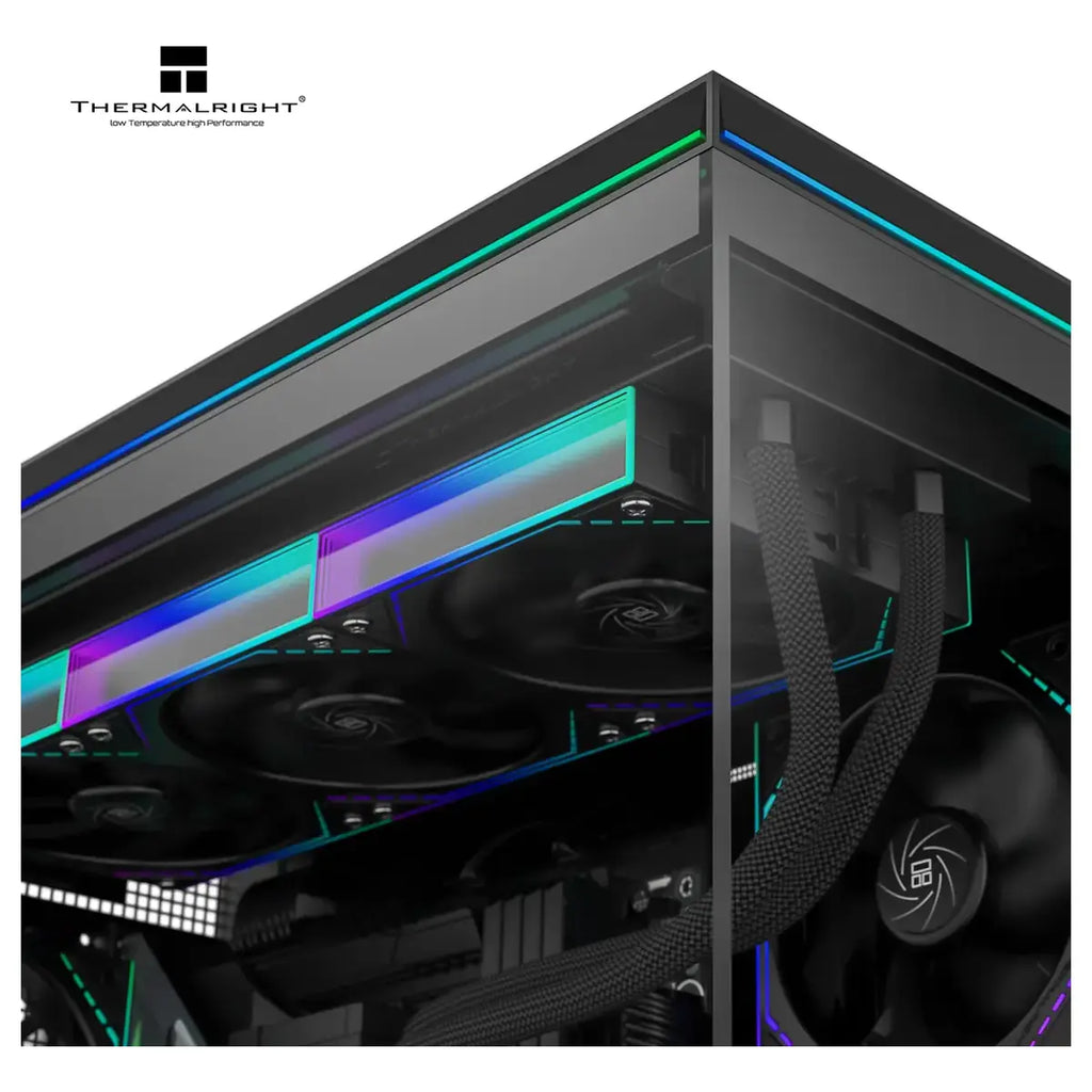 Thermalright TL-M10 VISION Mid Tower Case, 9.16' LCD Display, 4x ARGB Fans, Black